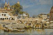 Edwin Lord Weeks Temples and Bathing Ghat at Benares oil on canvas